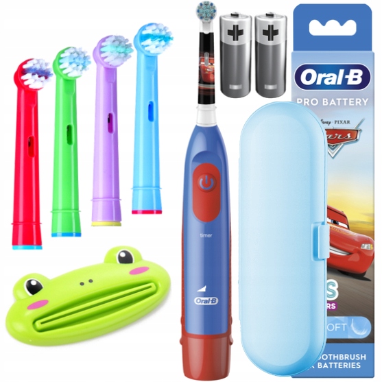 Súprava elektrických zubných kefiek do auta Oral-B Kids 3+ s puzdrom